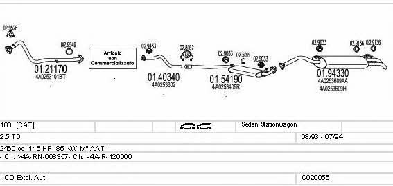  C020056000422 Exhaust system C020056000422: Buy near me in Poland at 2407.PL - Good price!