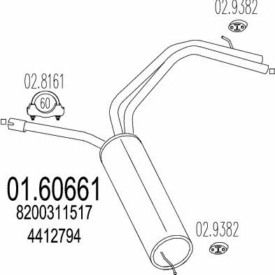 Mts 01.60661 End Silencer 0160661: Buy near me in Poland at 2407.PL - Good price!