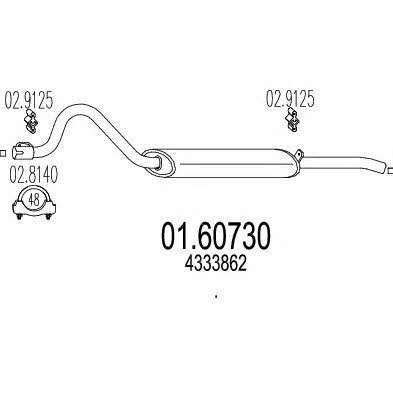 Mts 01.60730 End Silencer 0160730: Buy near me in Poland at 2407.PL - Good price!