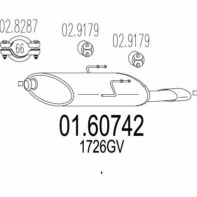 Mts 01.60742 End Silencer 0160742: Buy near me in Poland at 2407.PL - Good price!