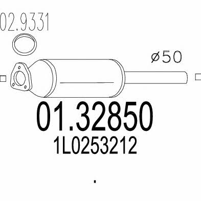 Mts 01.32850 Резонатор 0132850: Отличная цена - Купить в Польше на 2407.PL!