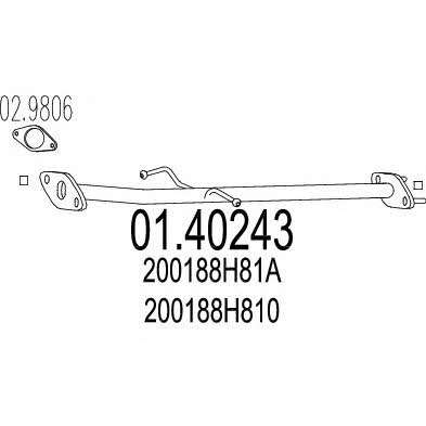Mts 01.40243 Выхлопная труба 0140243: Купить в Польше - Отличная цена на 2407.PL!