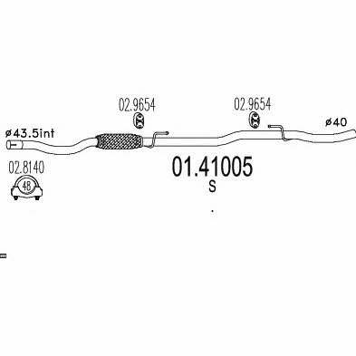 Mts 01.41005 Exhaust pipe 0141005: Buy near me in Poland at 2407.PL - Good price!