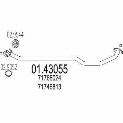 Mts 01.43055 Rura wydechowa 0143055: Dobra cena w Polsce na 2407.PL - Kup Teraz!