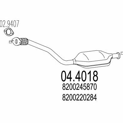 Mts 04.4018 Catalytic Converter 044018: Buy near me in Poland at 2407.PL - Good price!