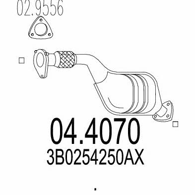 Mts 04.4070 Catalytic Converter 044070: Buy near me in Poland at 2407.PL - Good price!