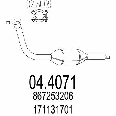 Mts 04.4071 Каталізатор 044071: Приваблива ціна - Купити у Польщі на 2407.PL!