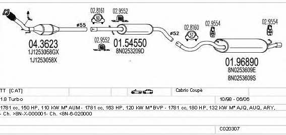  C020307000691 Exhaust system C020307000691: Buy near me in Poland at 2407.PL - Good price!