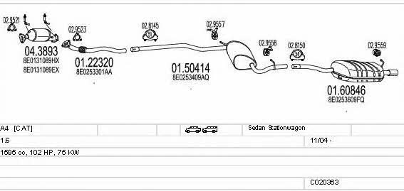  C020363009983 Система випуску відпрацьованих газів C020363009983: Приваблива ціна - Купити у Польщі на 2407.PL!