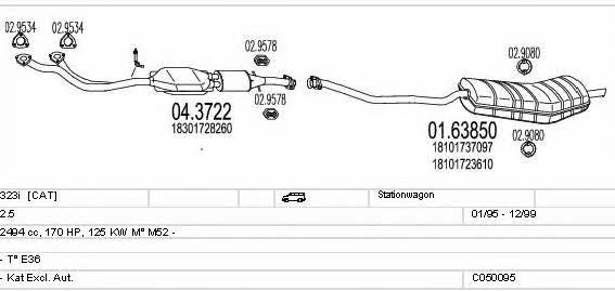  C050095000791 Exhaust system C050095000791: Buy near me in Poland at 2407.PL - Good price!