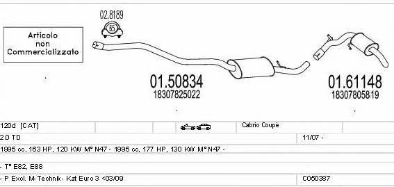 Mts C050387021487 Exhaust system C050387021487: Buy near me in Poland at 2407.PL - Good price!