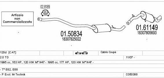 Mts C050388021505 Exhaust system C050388021505: Buy near me in Poland at 2407.PL - Good price!