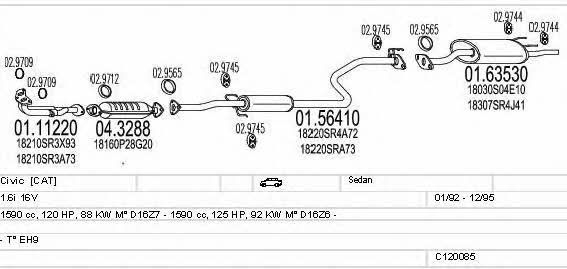 Mts C120085002705 Система випуску відпрацьованих газів C120085002705: Приваблива ціна - Купити у Польщі на 2407.PL!