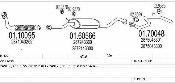 MTS C130031002778 Abgasanlage C130031002778: Kaufen Sie zu einem guten Preis in Polen bei 2407.PL!