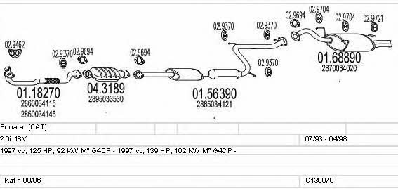  C130070002364 Exhaust system C130070002364: Buy near me in Poland at 2407.PL - Good price!