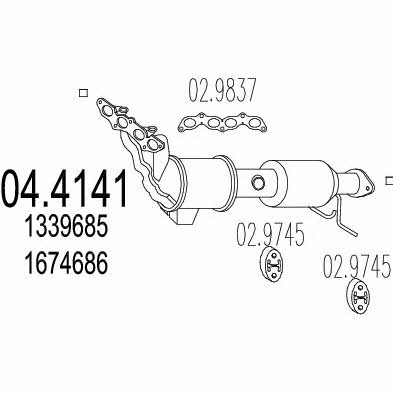 Mts 04.4141 Catalytic Converter 044141: Buy near me in Poland at 2407.PL - Good price!