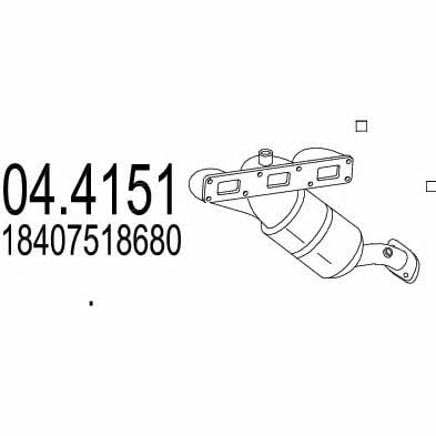 Mts 04.4151 Catalytic Converter 044151: Buy near me in Poland at 2407.PL - Good price!