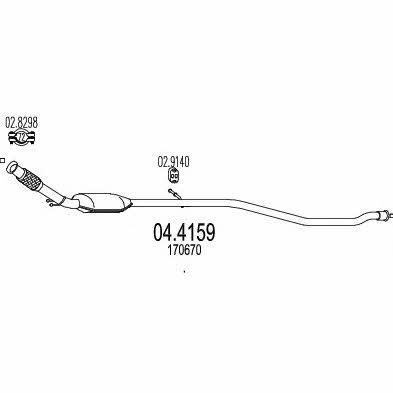 Mts 04.4159 Catalytic Converter 044159: Buy near me in Poland at 2407.PL - Good price!