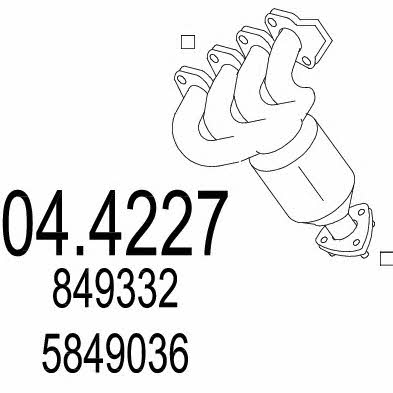 Mts 04.4227 Catalytic Converter 044227: Buy near me in Poland at 2407.PL - Good price!