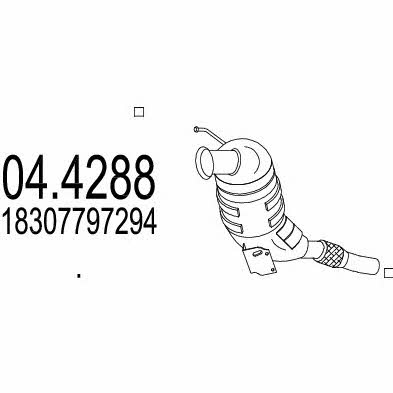 Mts 04.4288 Catalytic Converter 044288: Buy near me in Poland at 2407.PL - Good price!
