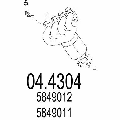 Mts 04.4304 Catalytic Converter 044304: Buy near me in Poland at 2407.PL - Good price!