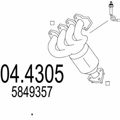 Mts 04.4305 Catalytic Converter 044305: Buy near me in Poland at 2407.PL - Good price!