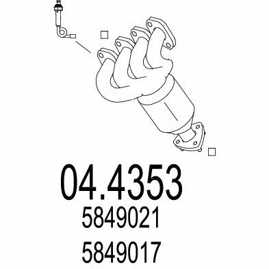 Mts 04.4353 Catalytic Converter 044353: Buy near me in Poland at 2407.PL - Good price!