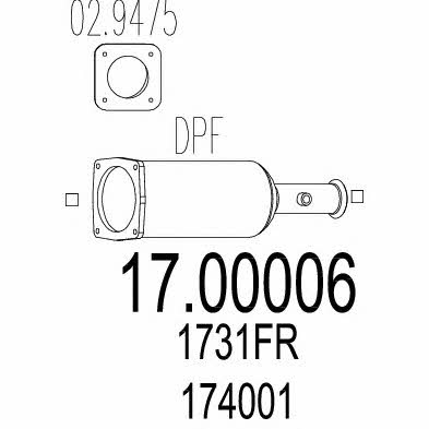 MTS 17.00006 Dieselpartikelfilter DPF 1700006: Kaufen Sie zu einem guten Preis in Polen bei 2407.PL!