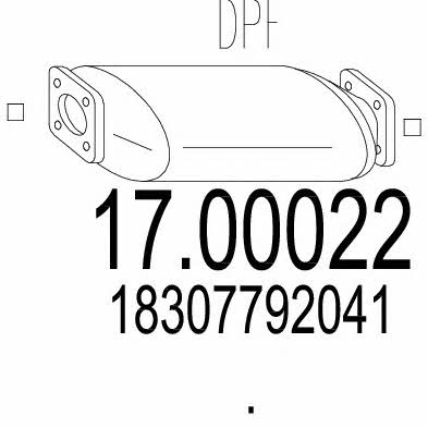 Mts 17.00022 Фильтр сажевый DPF 1700022: Отличная цена - Купить в Польше на 2407.PL!