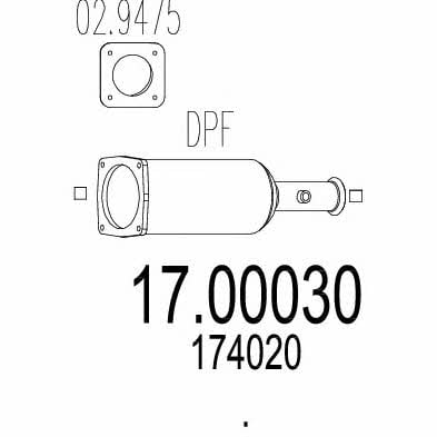 MTS 17.00030 Dieselpartikelfilter DPF 1700030: Kaufen Sie zu einem guten Preis in Polen bei 2407.PL!