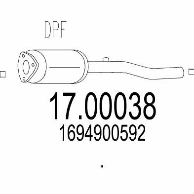 MTS 17.00038 Dieselpartikelfilter DPF 1700038: Kaufen Sie zu einem guten Preis in Polen bei 2407.PL!