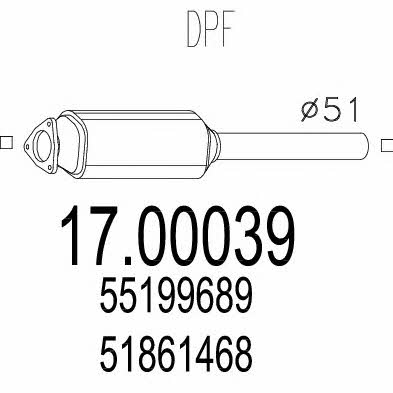 MTS 17.00039 Dieselpartikelfilter DPF 1700039: Kaufen Sie zu einem guten Preis in Polen bei 2407.PL!