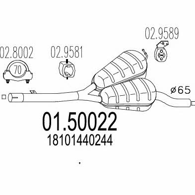 MTS 01.50022 Zwischenschalldampfer 0150022: Kaufen Sie zu einem guten Preis in Polen bei 2407.PL!