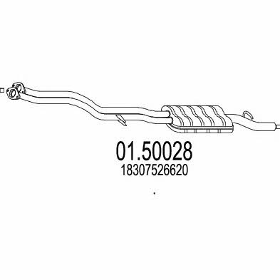 Mts 01.50028 Central silencer 0150028: Buy near me in Poland at 2407.PL - Good price!