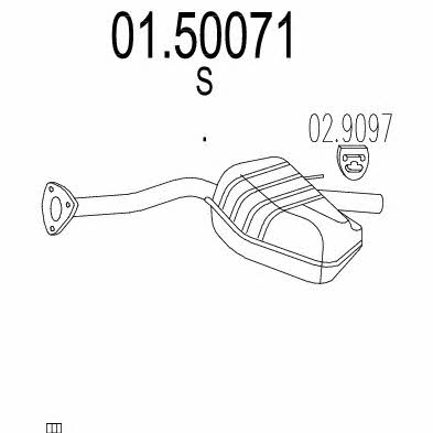 Mts 01.50071 Central silencer 0150071: Buy near me in Poland at 2407.PL - Good price!