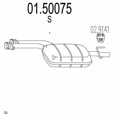 Mts 01.50075 Central silencer 0150075: Buy near me in Poland at 2407.PL - Good price!