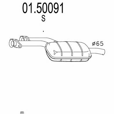 Mts 01.50091 Central silencer 0150091: Buy near me in Poland at 2407.PL - Good price!