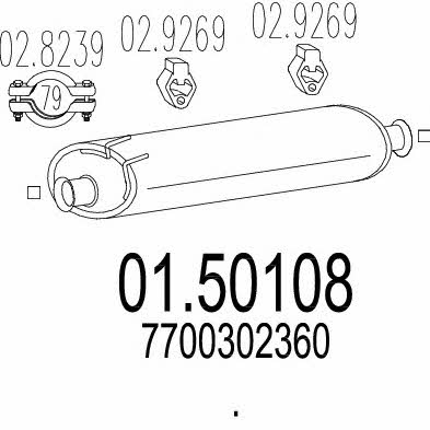 Mts 01.50108 Central silencer 0150108: Buy near me in Poland at 2407.PL - Good price!