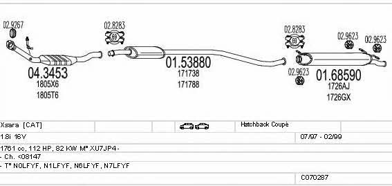  C070287001227 Exhaust system C070287001227: Buy near me in Poland at 2407.PL - Good price!