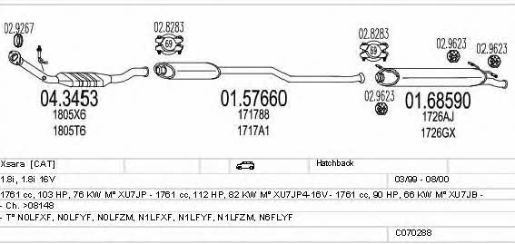  C070288001229 Exhaust system C070288001229: Buy near me in Poland at 2407.PL - Good price!