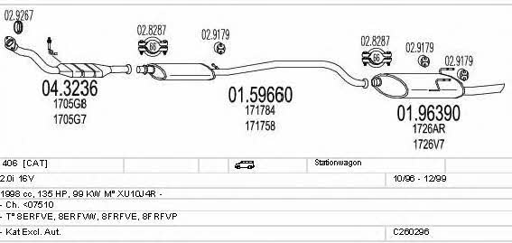  C260296006204 Abgasanlage C260296006204: Kaufen Sie zu einem guten Preis in Polen bei 2407.PL!