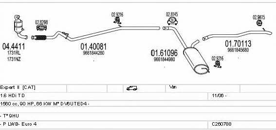 Mts C260788016398 Система випуску відпрацьованих газів C260788016398: Приваблива ціна - Купити у Польщі на 2407.PL!