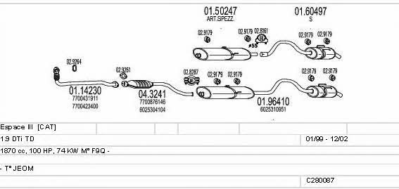 Mts C280087006626 Система випуску відпрацьованих газів C280087006626: Приваблива ціна - Купити у Польщі на 2407.PL!