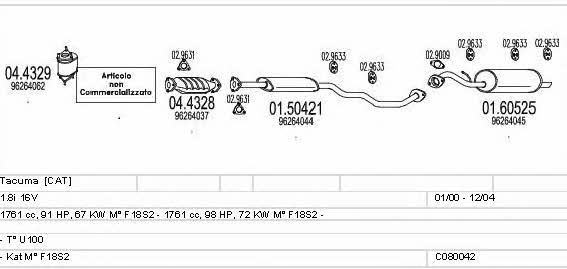 Mts C080042001358 Exhaust system C080042001358: Buy near me in Poland at 2407.PL - Good price!