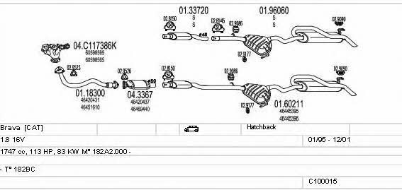  C100015012721 Exhaust system C100015012721: Buy near me in Poland at 2407.PL - Good price!