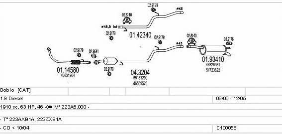  C100056012763 Система выпуска отработаных газов C100056012763: Отличная цена - Купить в Польше на 2407.PL!