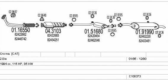 MTS C100373013093 Abgasanlage C100373013093: Kaufen Sie zu einem guten Preis in Polen bei 2407.PL!