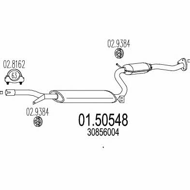 Mts 01.50548 Central silencer 0150548: Buy near me in Poland at 2407.PL - Good price!