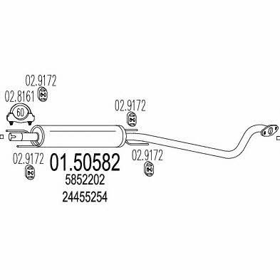 Mts 01.50582 Central silencer 0150582: Buy near me at 2407.PL in Poland at an Affordable price!