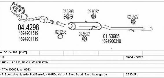  C210151004233 Exhaust system C210151004233: Buy near me in Poland at 2407.PL - Good price!